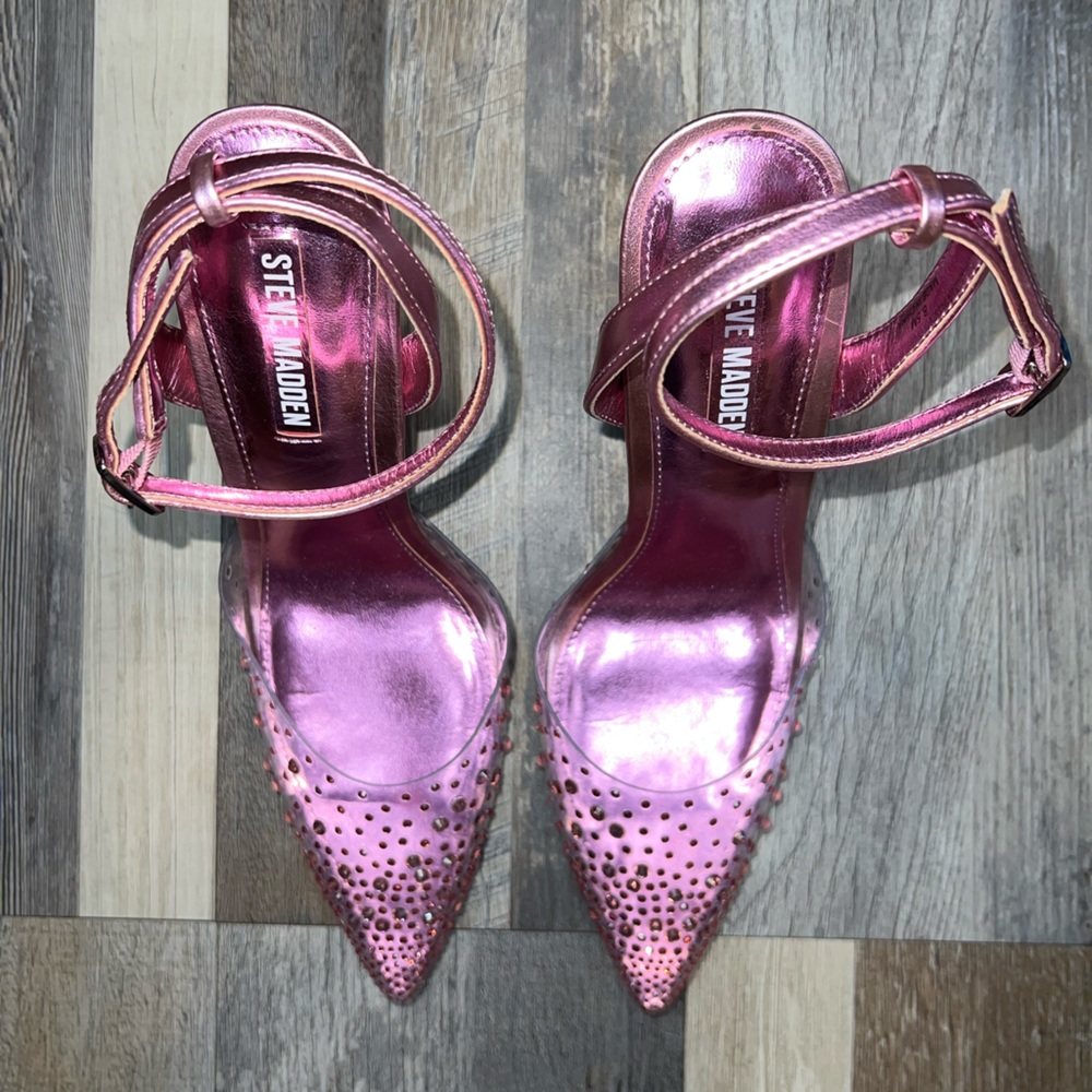 Steve Madden pink sparkly heels